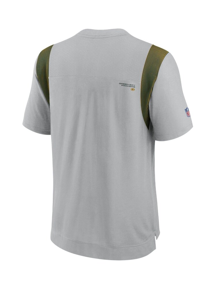 Nike Grey NFL Fanatics Bay Packers Sideline Coaches Football Shirt - Image 3 of 3