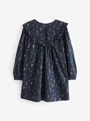 Navy Blue Floral Printed Dress (12mths-16yrs) - Image 6 of 7