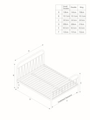 Black Bexley Metal Bed Frame - Image 7 of 7