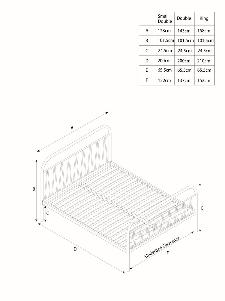 Black Bexley Metal Bed Frame - Image 7 of 7