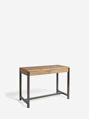 Dark Natural Bronx Oak Effect 2 Seater Storage Bar Table - Image 6 of 10