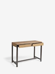 Dark Natural Bronx Oak Effect 2 Seater Storage Bar Table - Image 8 of 10
