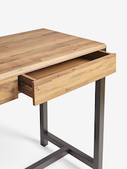 Dark Natural Bronx Oak Effect 2 Seater Storage Bar Table - Image 9 of 10