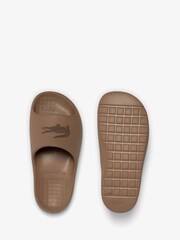 Lacoste Womens Serve Brown Slides - Image 4 of 4