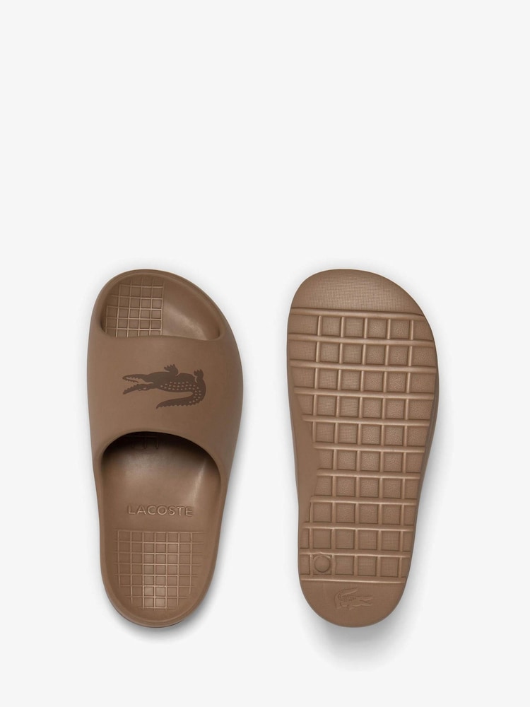 Lacoste Womens Serve Brown Slides - Image 4 of 4