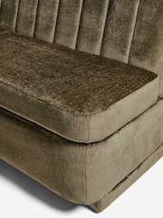 Plush Chenille Moss Green Anderson Storage Corner Dining Bench - Image 8 of 14