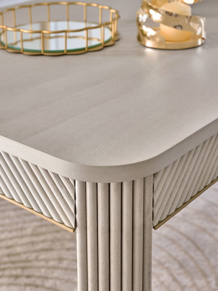 Light Grey 6 to 8 Seater Extendable Dining Table - Image 2 of 8