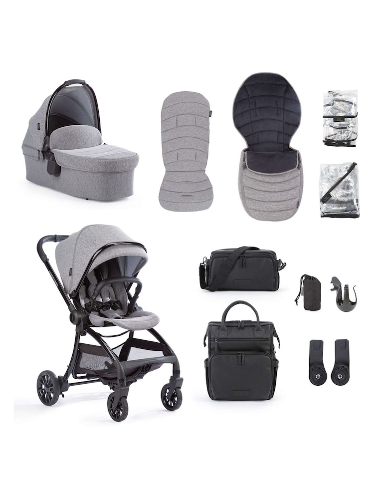 Junior Jones Grey Marl Aylo Luxury Stroller Bundle - Image 1 of 6