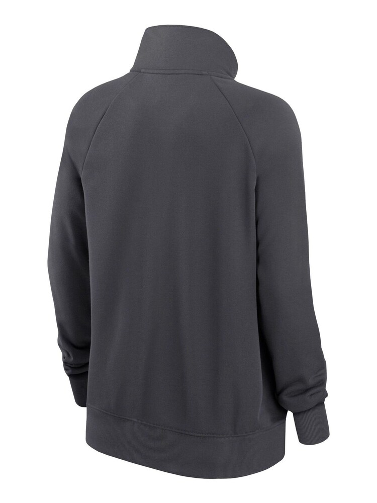 Nike Grey NFL Fanatics Womens Las Vegas Raiders Dri Fit Half Zip Hoodie Womens - Image 2 of 3