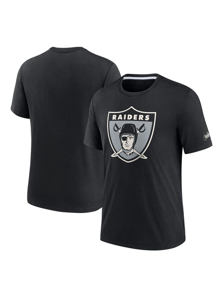Nike Black NFL Fanatics Las Vegas Raiders Historic Tri-Blend T-Shirt - Image 3 of 3