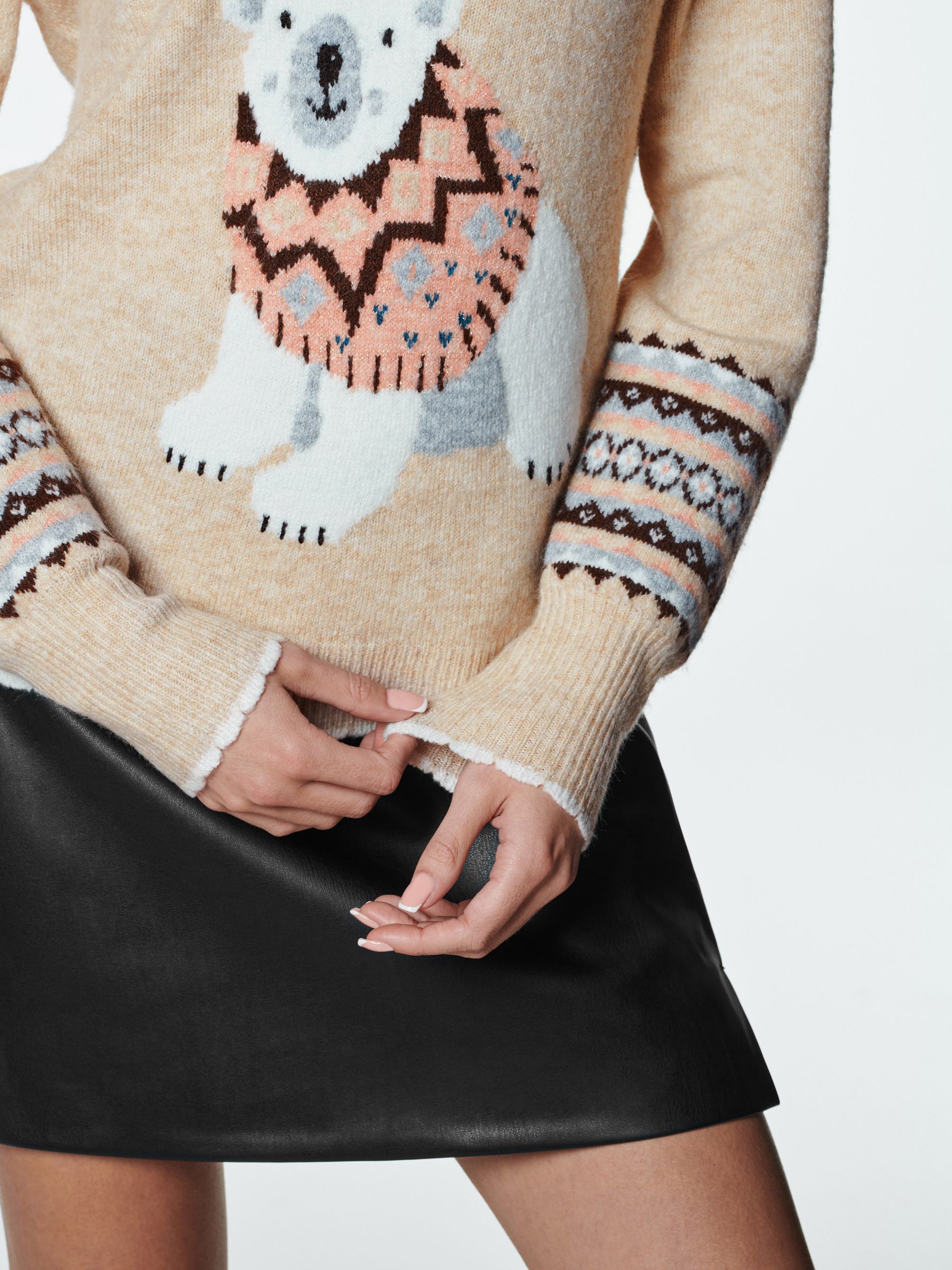 Polar bear christmas jumper womens shop