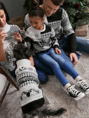 Grey Sequin Snowflake Womens Christmas Jumper - Image 2 of 4