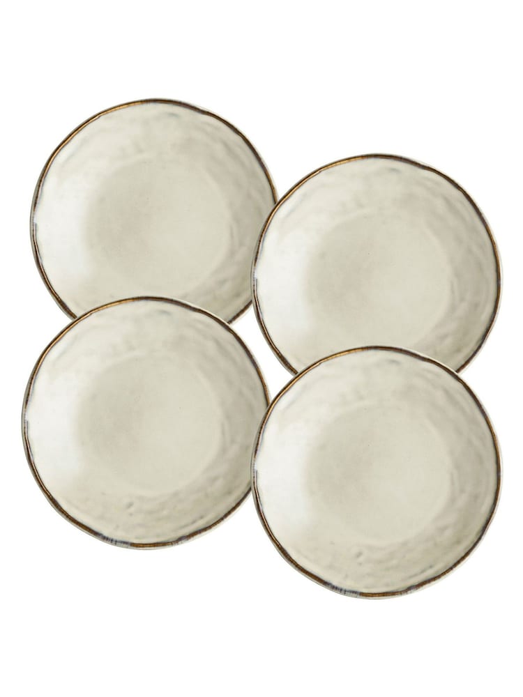 Dutch Rose Cream Set of 4 Dinner Plates Set of 4 Side Plates - Image 2 of 2