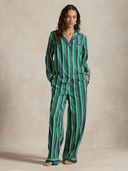 Polo Ralph Lauren Green Madison Long Sleeve Pyjama Set - Image 1 of 4