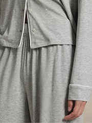 Polo Ralph Lauren Grey Polo Essentials Long Sleeve Notch Top & Pant Set - Image 5 of 8
