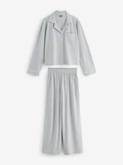 Polo Ralph Lauren Grey Polo Essentials Long Sleeve Notch Top & Pant Set - Image 6 of 8