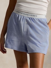 Polo Ralph Lauren Blue Knit Oxford Sleep Boxers - Image 4 of 4