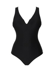 Figleaves Black Icon Plunge Textured Swimsuit - Image 5 of 5