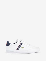 Lacoste Chaymon Turnschuhe mit Logo, Weiß/Blau - Bild 1 von 5