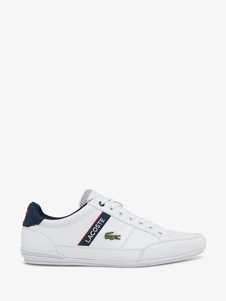 Lacoste Chaymon Turnschuhe mit Logo, Weiß/Blau - Bild 2 von 5