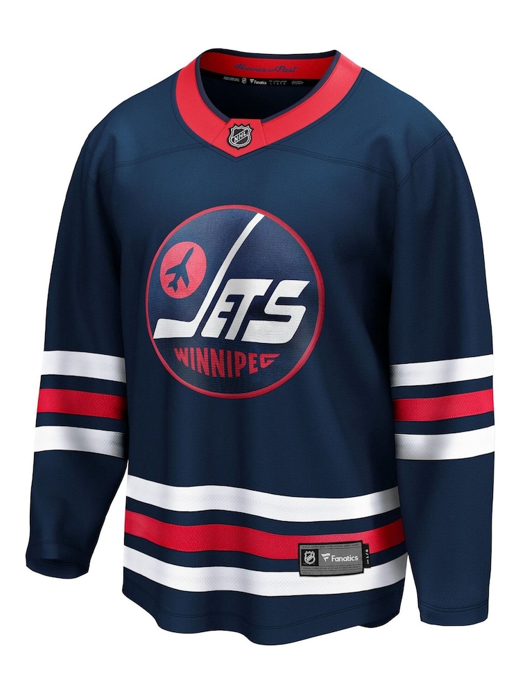 Fanatics Blue Winnipeg Jets Branded Alternate Breakaway Jersey - Image 2 of 3 Fanatics Blue Winnipeg Jets Branded Alternate Breakaway Jersey - Image 2 of 3