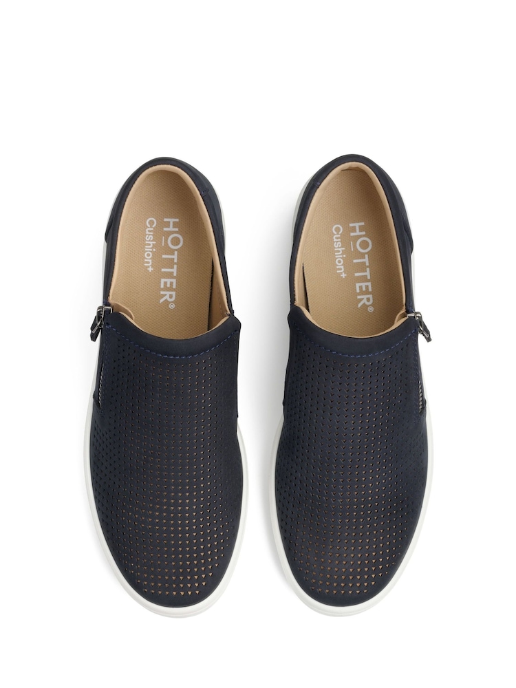 modra - Hotter Daisy Slip-On Zip čevlji - Slika 4 iz 4