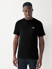 Черный - Vans Мужской левый ящик с логотипом 100% хлопок футболка - Image 1 of 4