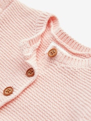 Pink Baby Frill Shoulder Knitted Cardigan (0mths-2yrs) - Image 4 of 6