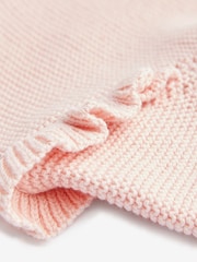 Pink Baby Frill Shoulder Knitted Cardigan (0mths-2yrs) - Image 5 of 6