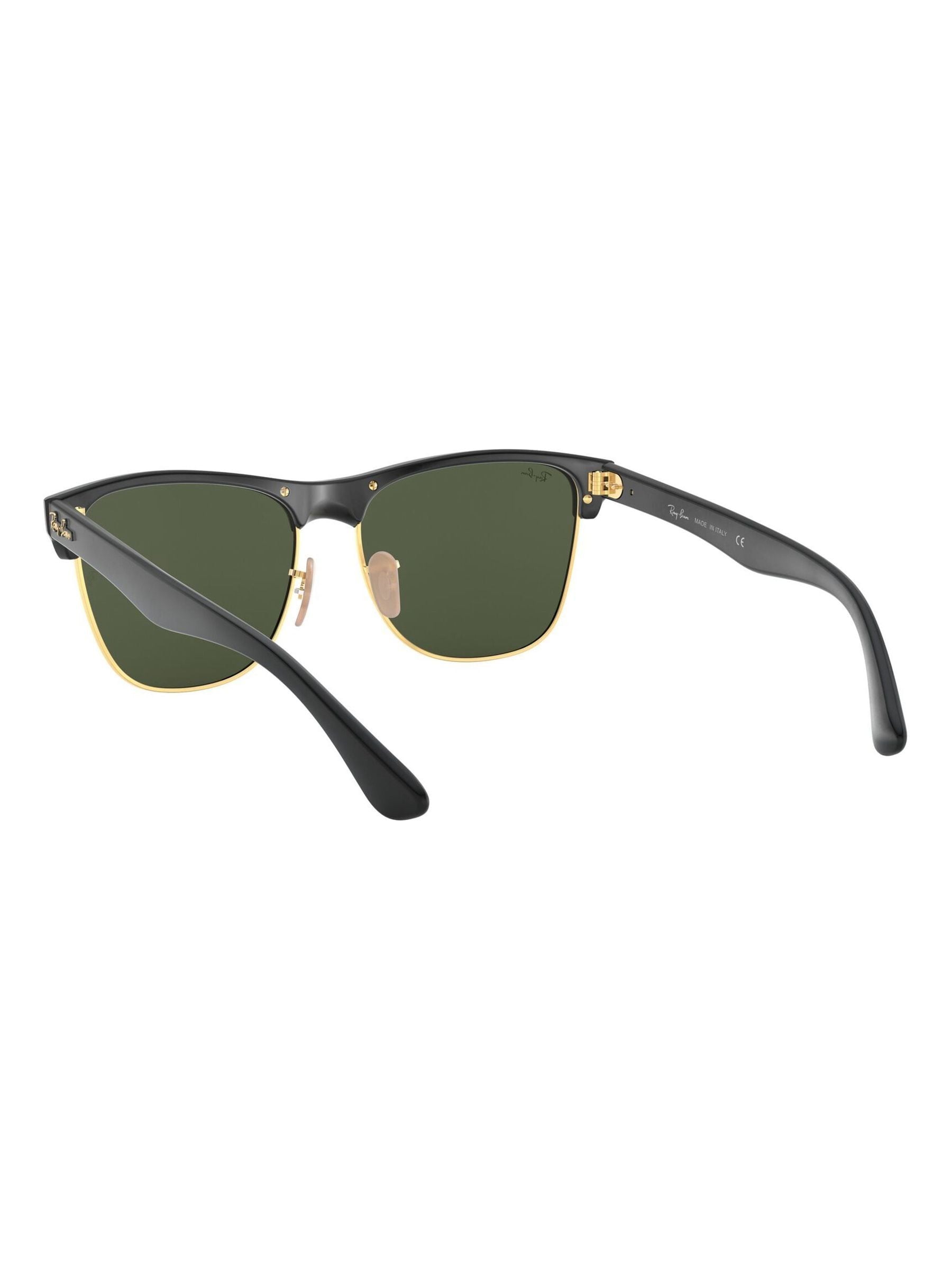 Buy Ray Ban Black Gold Clubmaster Oversized Sunglasses from the Next UK online shop