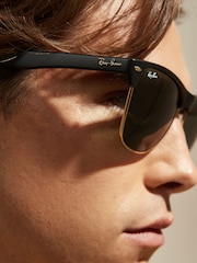 Ray-Ban Black & Gold Clubmaster Oversized Sunglasses - Image 2 of 14