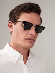 Sort og guldfarvet - Ray-Ban Clubmaster Solbriller - Image 1 of 15