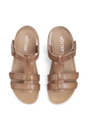 Hotter Tan Brown Strive Touch Fastening Sandals - Image 3 of 4