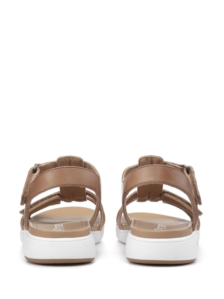 Hotter Tan Brown Strive Touch Fastening Sandals - Image 4 of 4