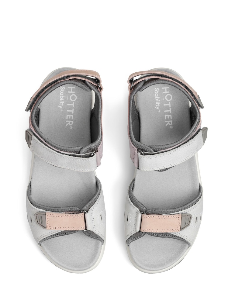Hotter Pink Hotter Walk II Touch Fastening X Wide Sandals - Image 4 of 4