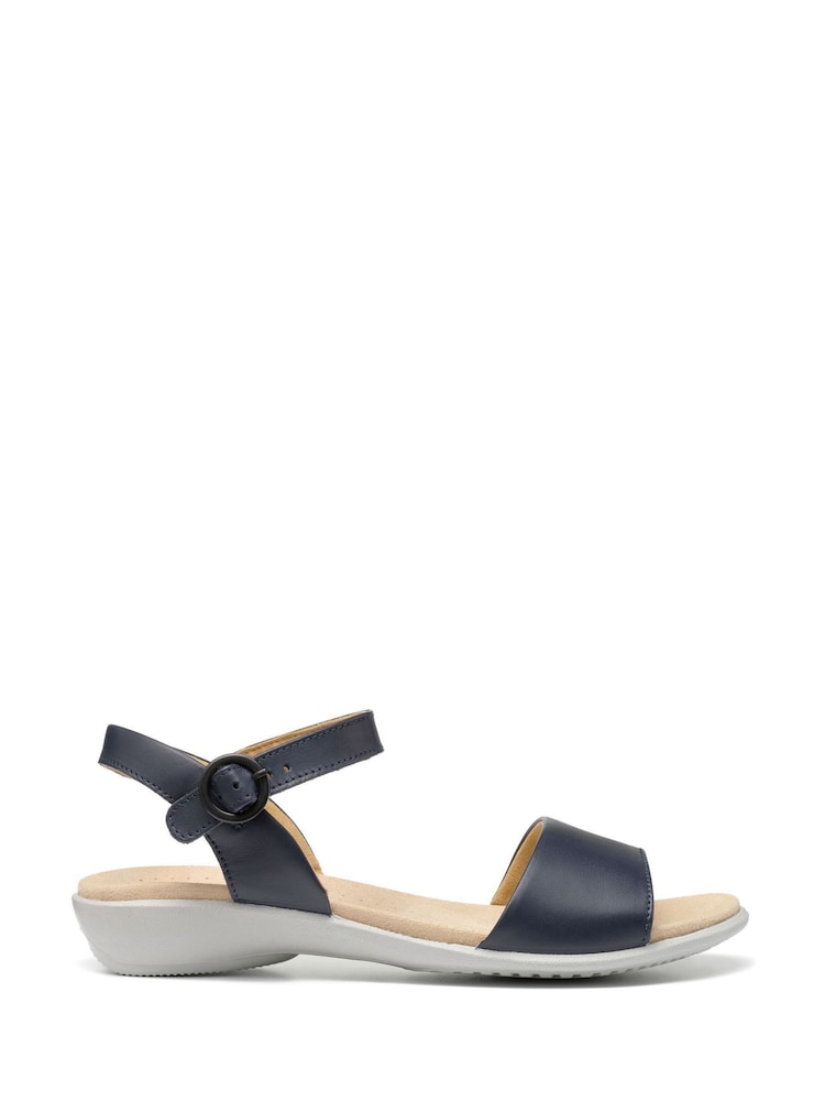 Hotter Blue Hotter Tropic Buckle Wide Fit Metallic Sandals - Image 1 of 4