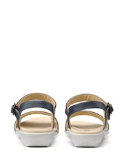 Hotter Blue Hotter Tropic Buckle Wide Fit Metallic Sandals - Image 3 of 4