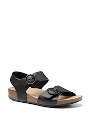 Hotter Black Extra Wide Fit Tourist Buckle Sandals - Image 2 of 4