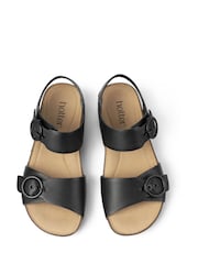 Hotter Black Extra Wide Fit Tourist Buckle Sandals - Image 4 of 4