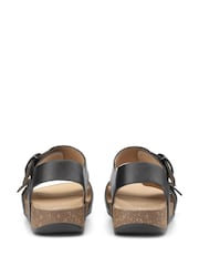 Hotter Black Wide Fit Tourist Buckle Sandals - Image 3 of 4