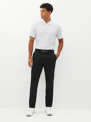 White Grey Print Golf Polo Shirt - Image 2 of 7