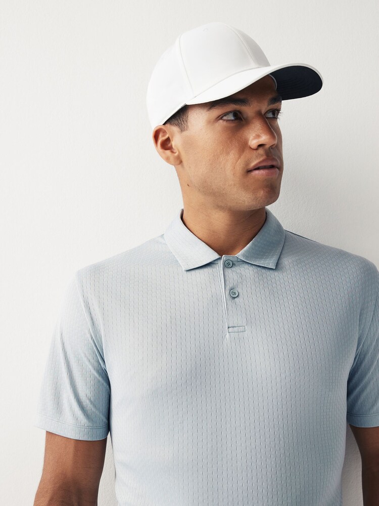Grey Golf & Active Texture Polo Shirt - Image 1 of 7