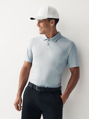 Grey Golf & Active Texture Polo Shirt - Image 3 of 7