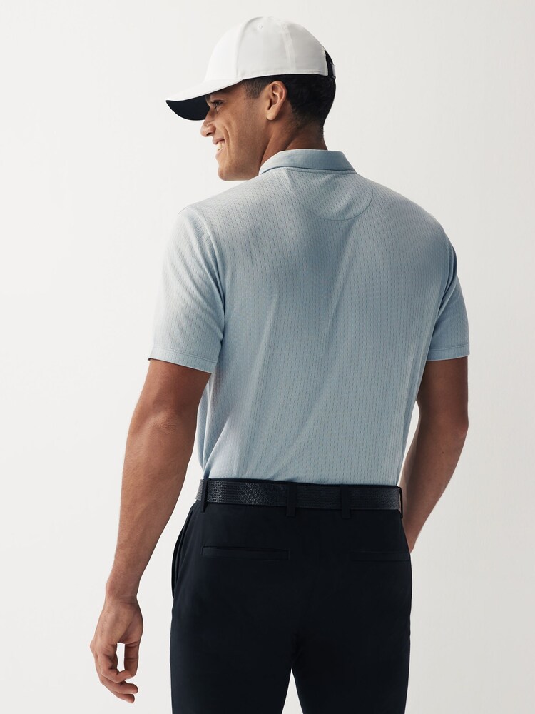 Grey Golf & Active Texture Polo Shirt - Image 4 of 7