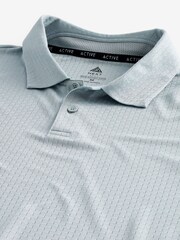 Grey Golf & Active Texture Polo Shirt - Image 6 of 7