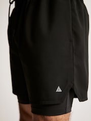 Black 2-In-1 Training Shorts - Image 1 of 11