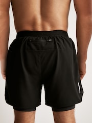 Black 2-In-1 Training Shorts - Image 3 of 11