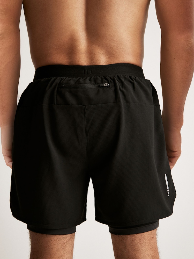 Black 2-In-1 Training Shorts - Image 3 of 11