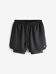 Black 2-In-1 Training Shorts - Image 8 of 11