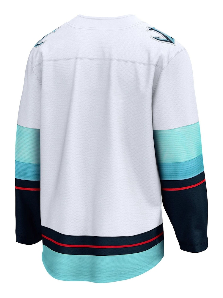 Fanatics Seattle Kraken Fanatics White Branded Away Breakaway Jersey - Image 2 of 3 Fanatics Seattle Kraken Fanatics White Branded Away Breakaway Jersey - Image 2 of 3